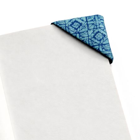 Handmade Corner Style Blue Denim Fabric Bookmark