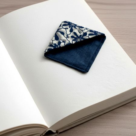 Handmade Multicolor Corner Style Fabric Bookmark