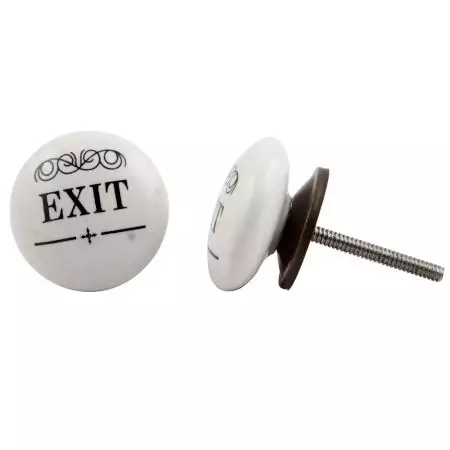 Exit Flat Ceramic Knob