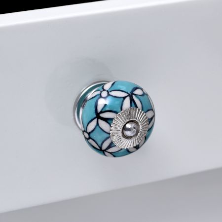 Green Floral Drawer Knob