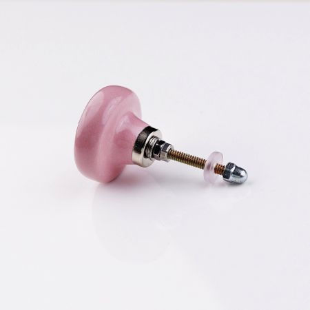 Pink Ceramic Button Knob