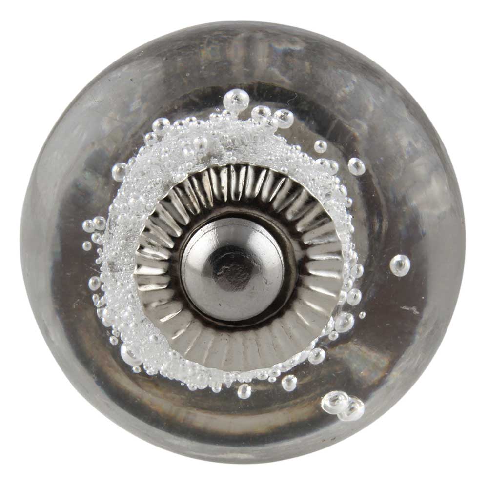 Clear Bubble Glass Knobs