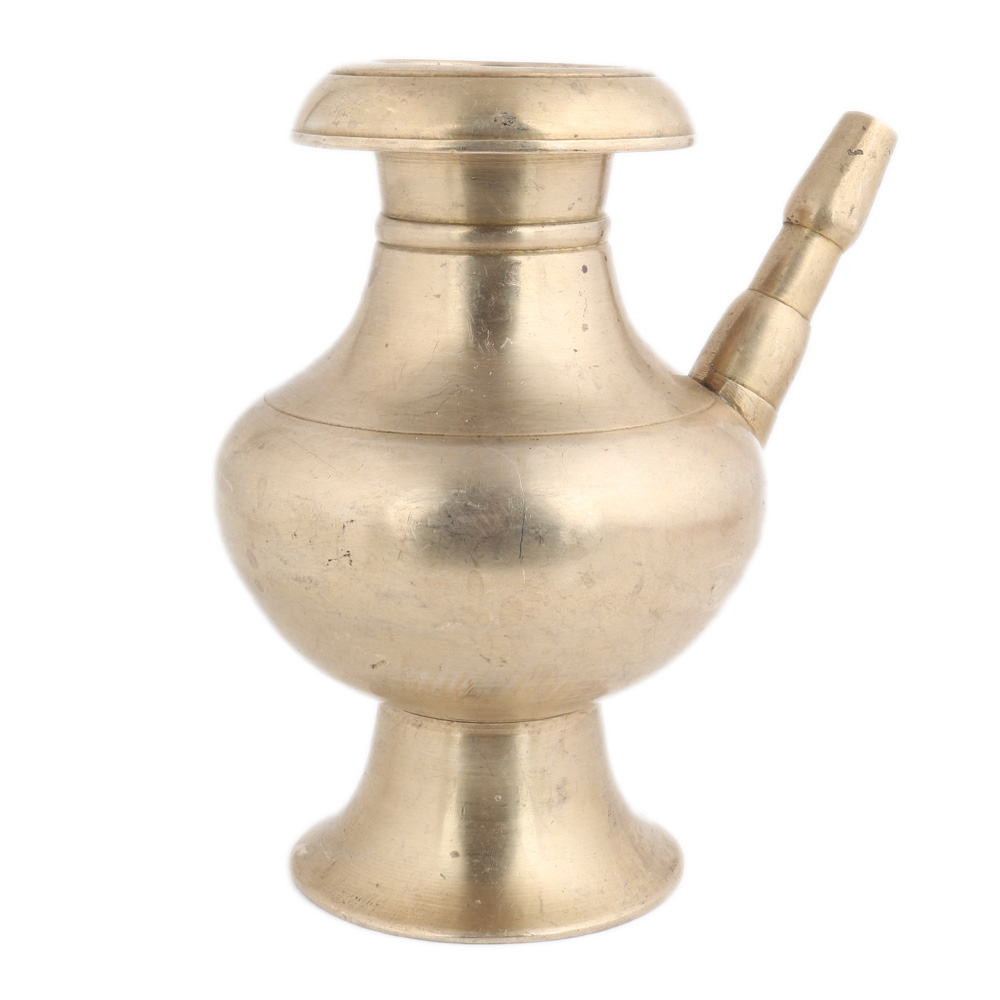Authentic And Vintage South Indian Holy Water Pot Plain With Spout