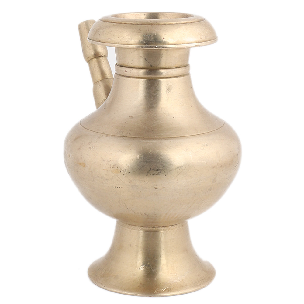 Authentic And Vintage South Indian Holy Water Pot Plain With Spout