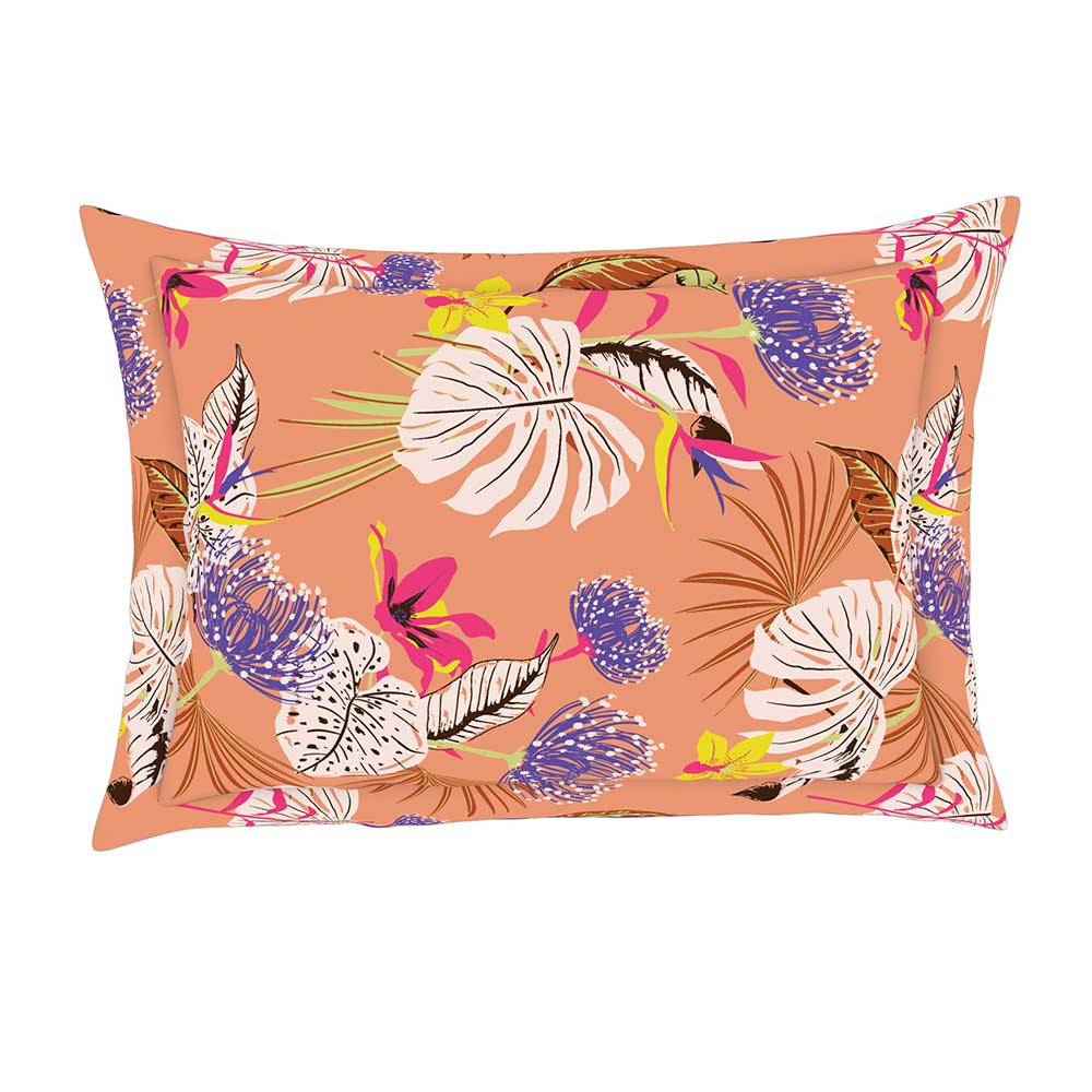 Orange Spaces 104 TC Cotton Double Bed Sheet with 2 Pillow Covers