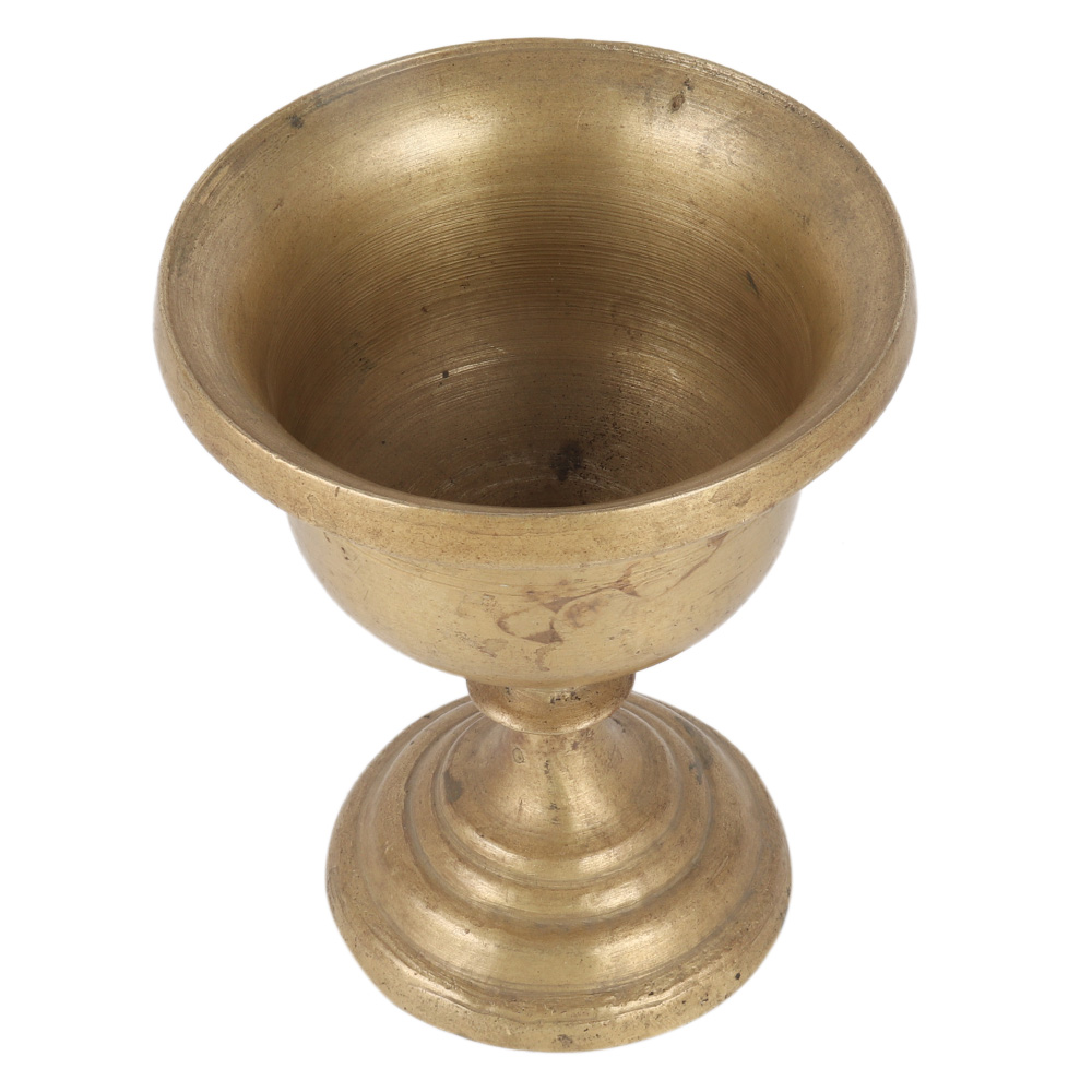 Golden Brass Bowl On Stand