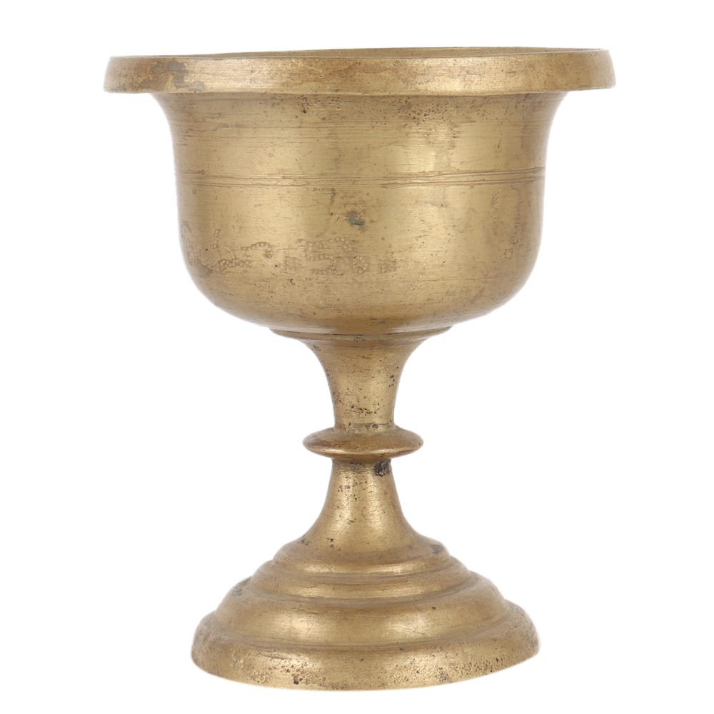 Golden Brass Bowl On Stand