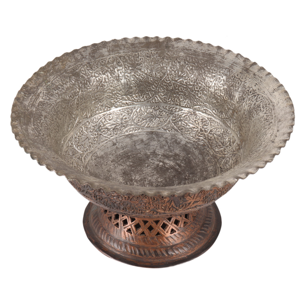 Vintage Kashmiri Art Bowl With Fine Utensil Work