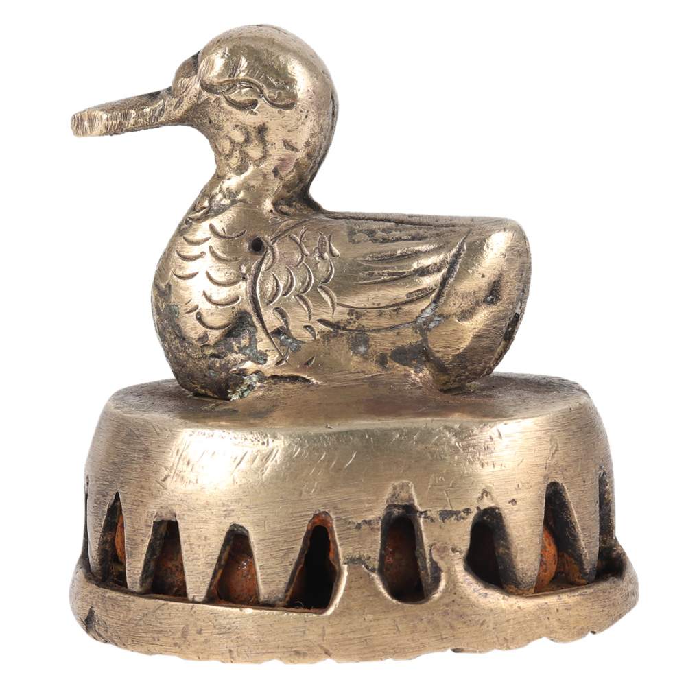 Antique Brass Duck Figurine Foot Scrubber