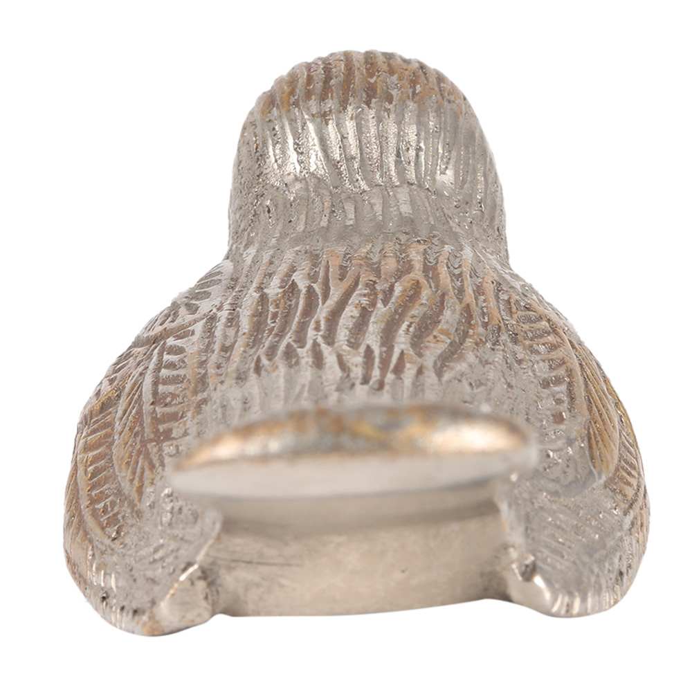 Brass Cute Bird Figurine In Antique Finish