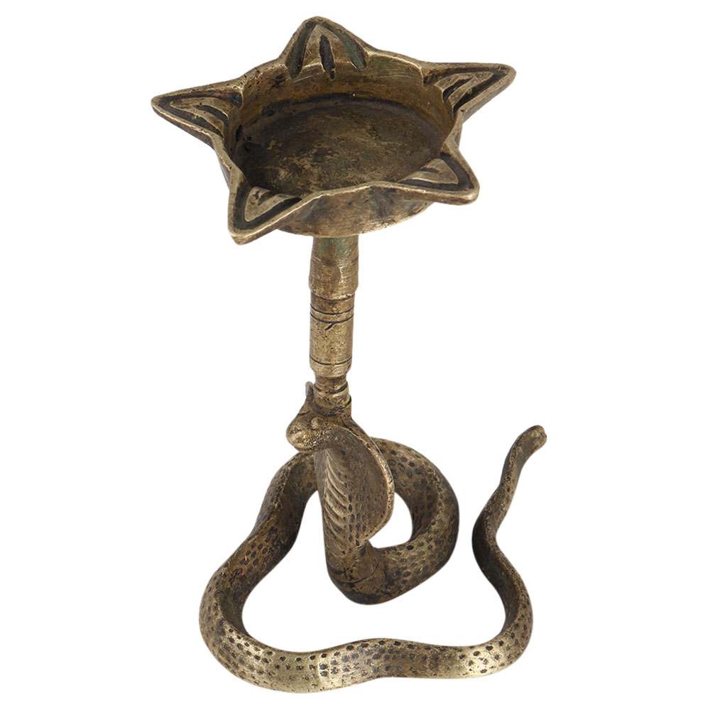 Brass Five Wick Snake Oil Lamp Holder