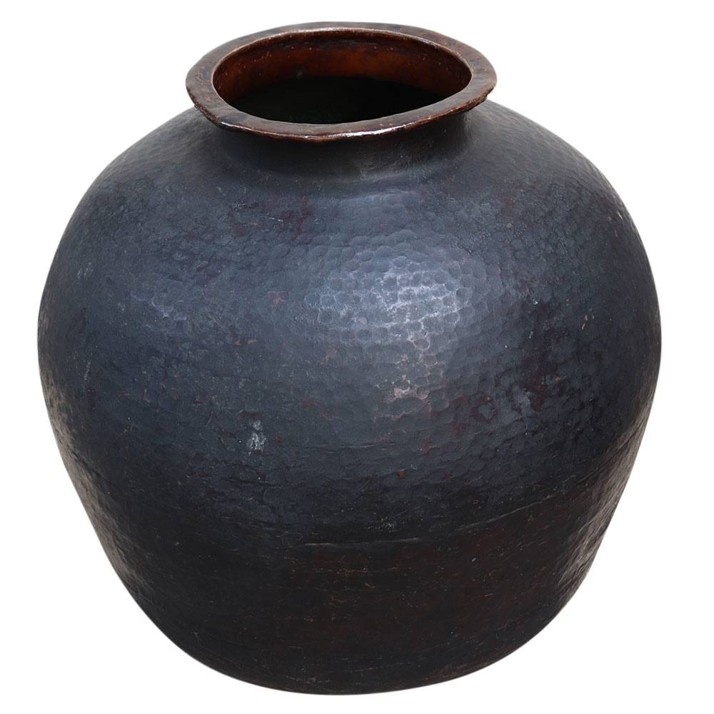 Brass Large-Belly Waterpot with Protruding Lip