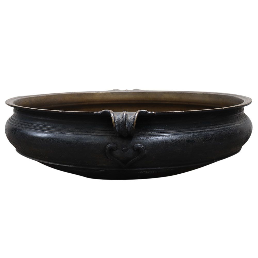 Traditional Brass Urli In Black Finish