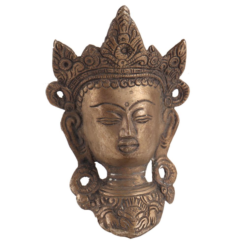 Brass Wall Hanging Mask of Goddess Tara