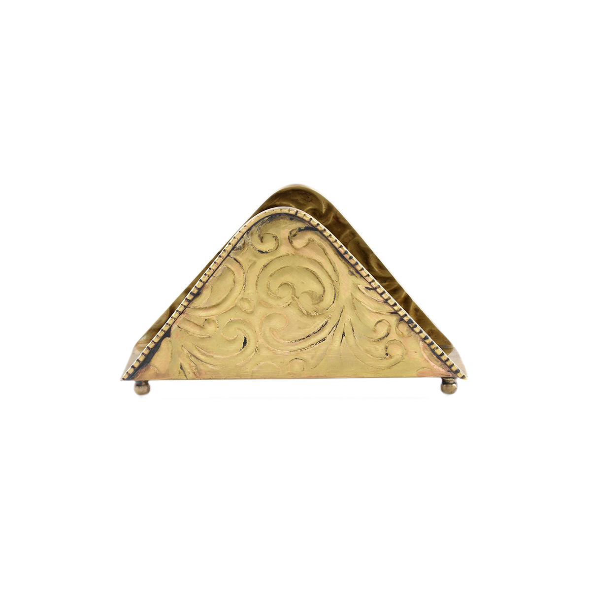 Brass Triangle Embossed Napkin Holder