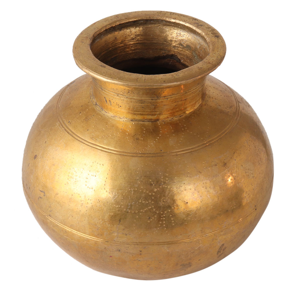 Traditional Indian Brass Kalash Pot