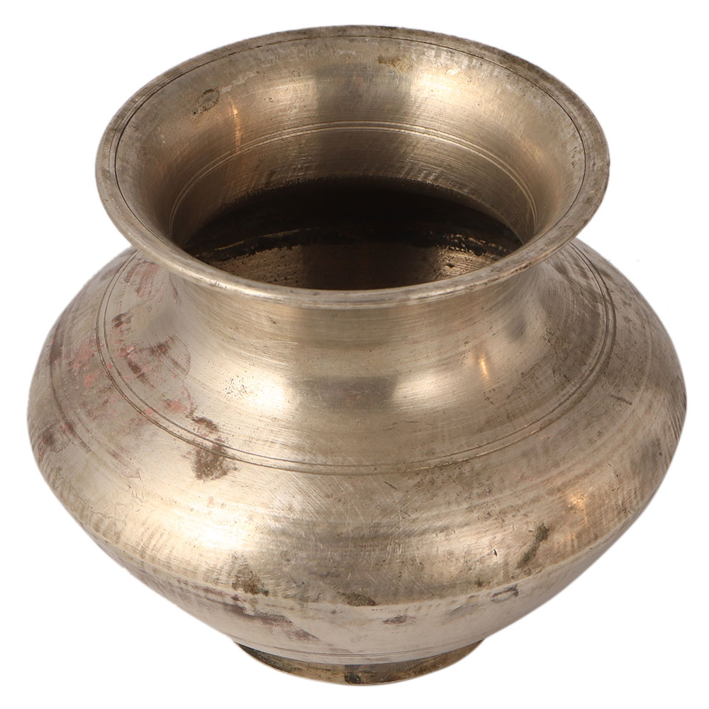 Vintage Sturdy Holy Water Pot made of White Metal