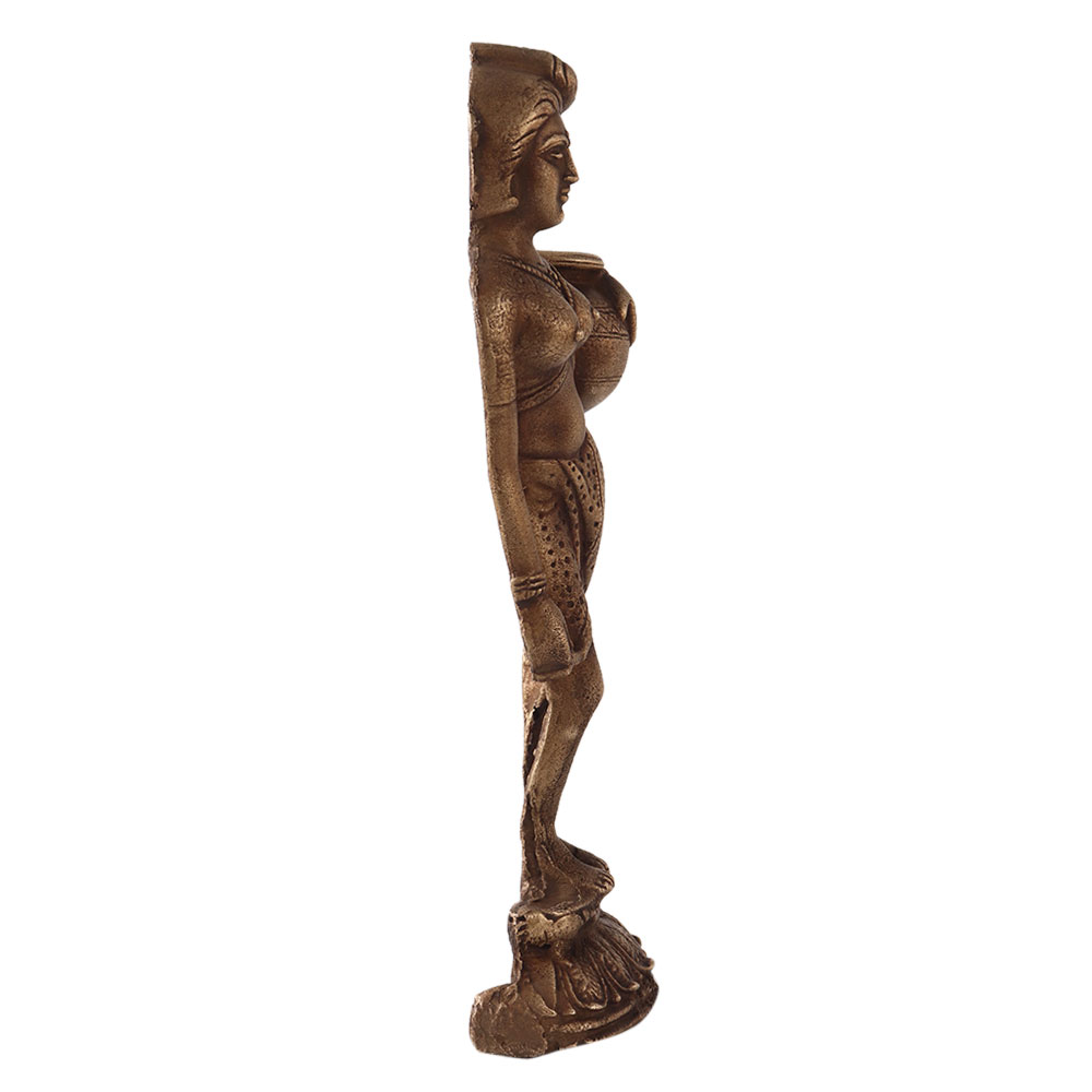 Brass Statue of Standing Lady in Half Plate