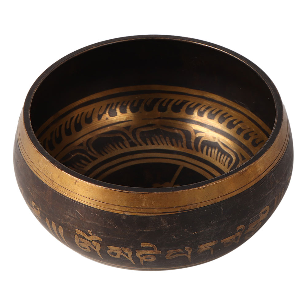 Elegant Dark Brown Tibetan Singing Bowl