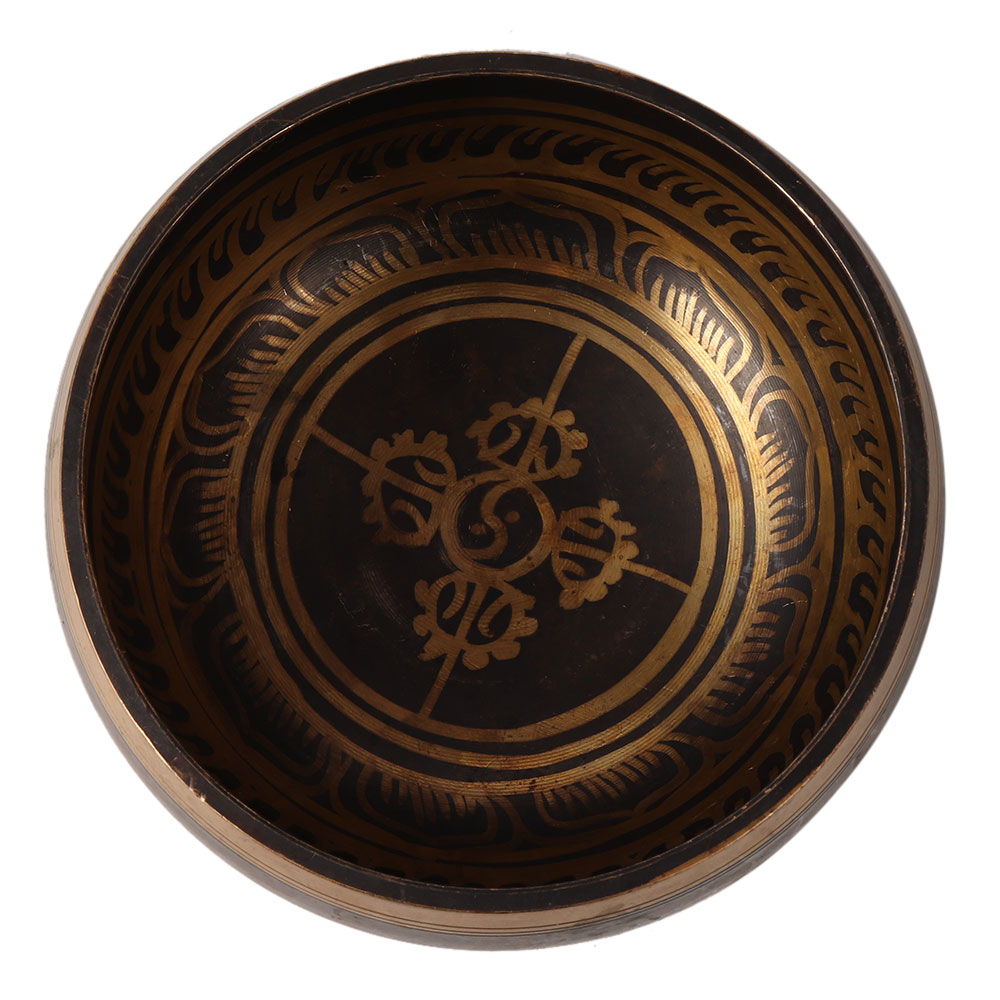 Elegant Dark Brown Tibetan Singing Bowl