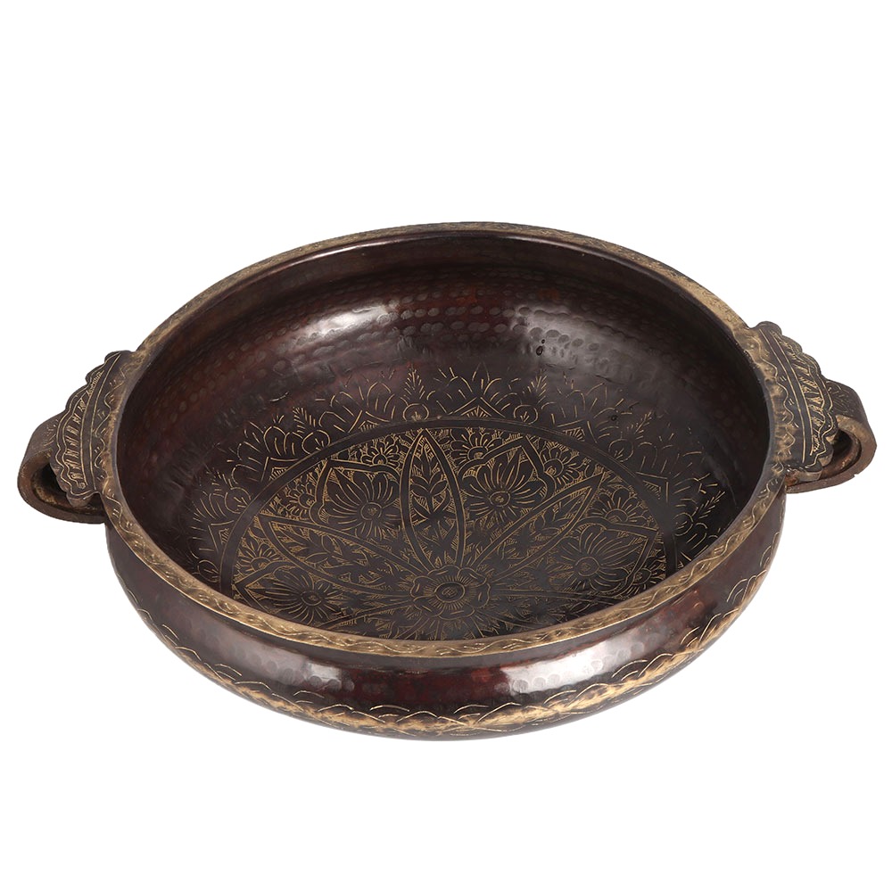 South Indian Brass Uruli with Handles