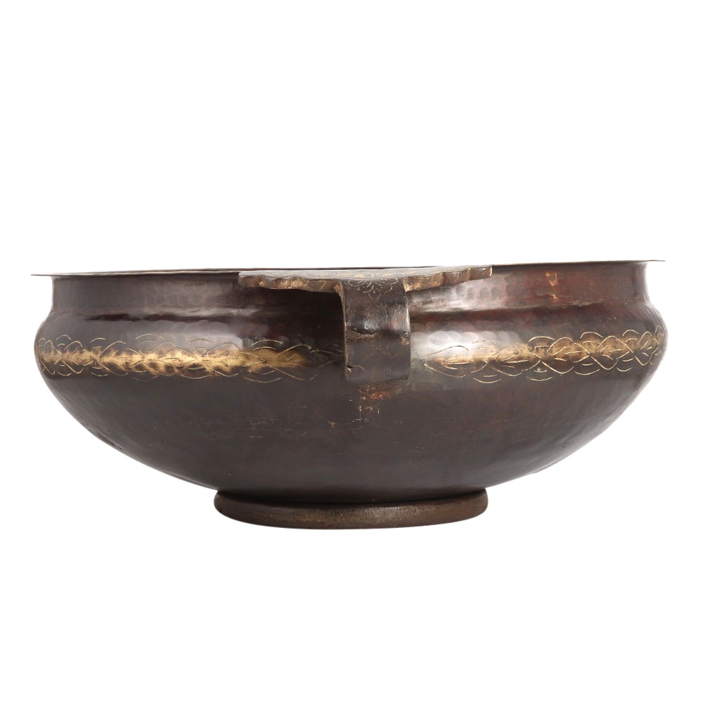 South Indian Brass Uruli with Handles