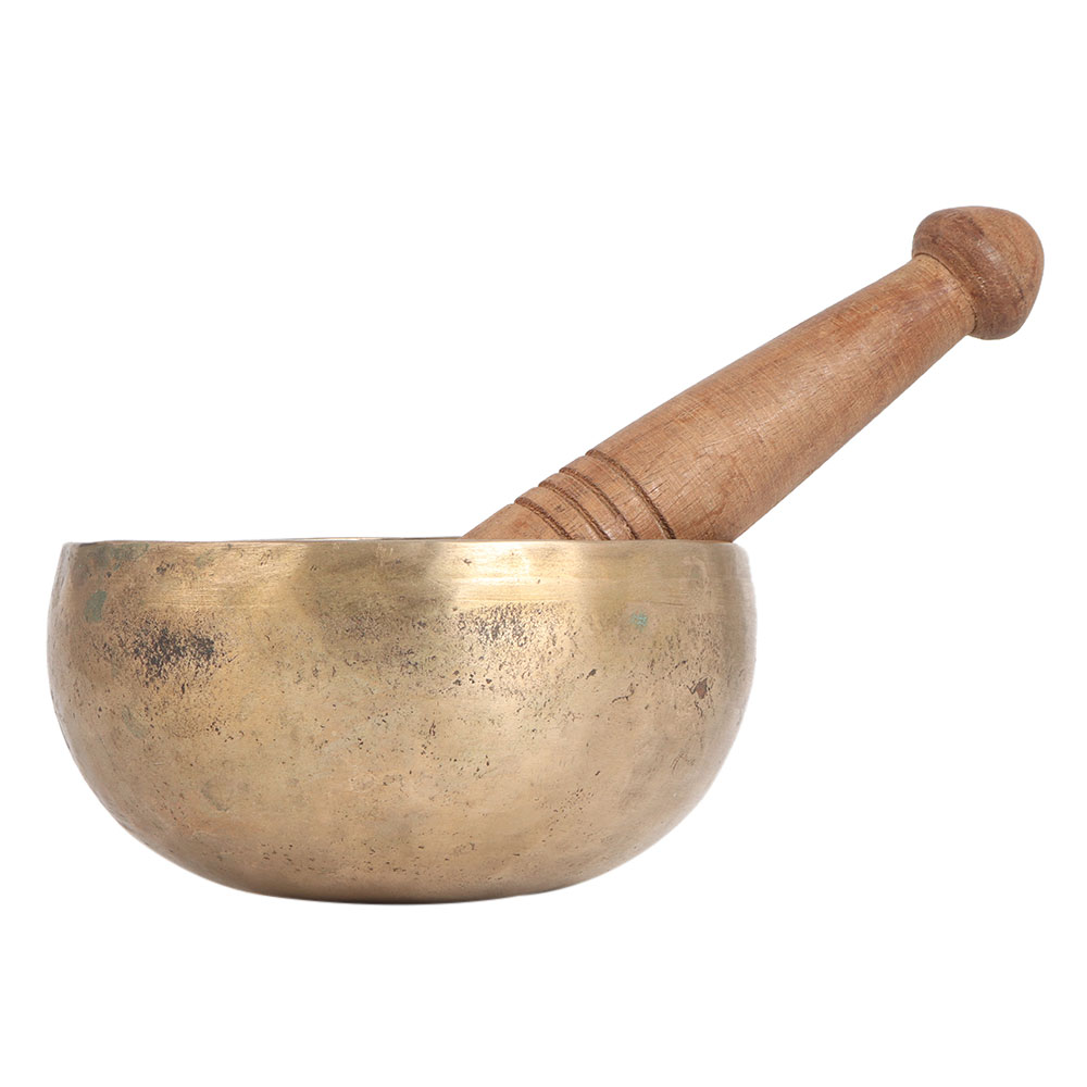 Bell Metal Om Singing Bowl with Wooden Mallet