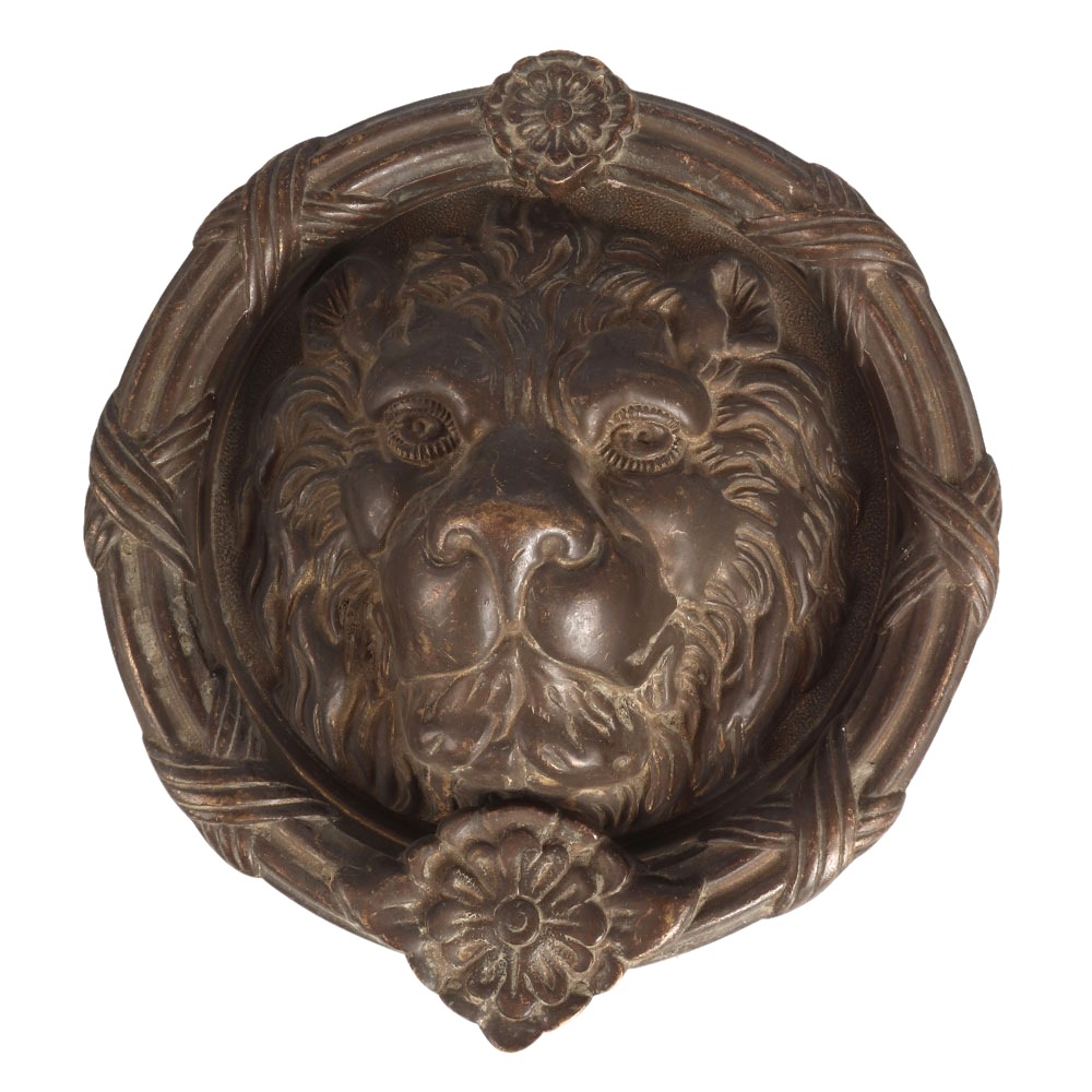 Vintage Lion Door Knocker in English Art