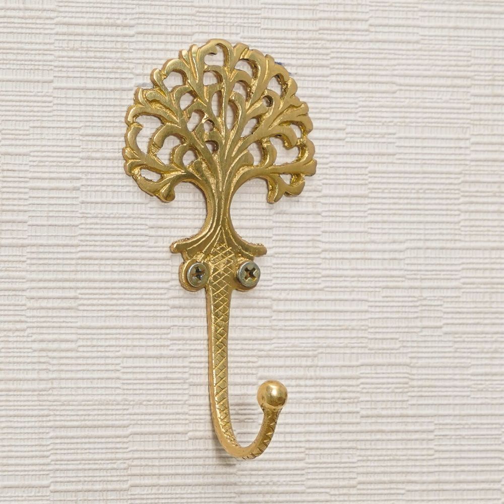 Golden Brass Tree Key Wall Hooks