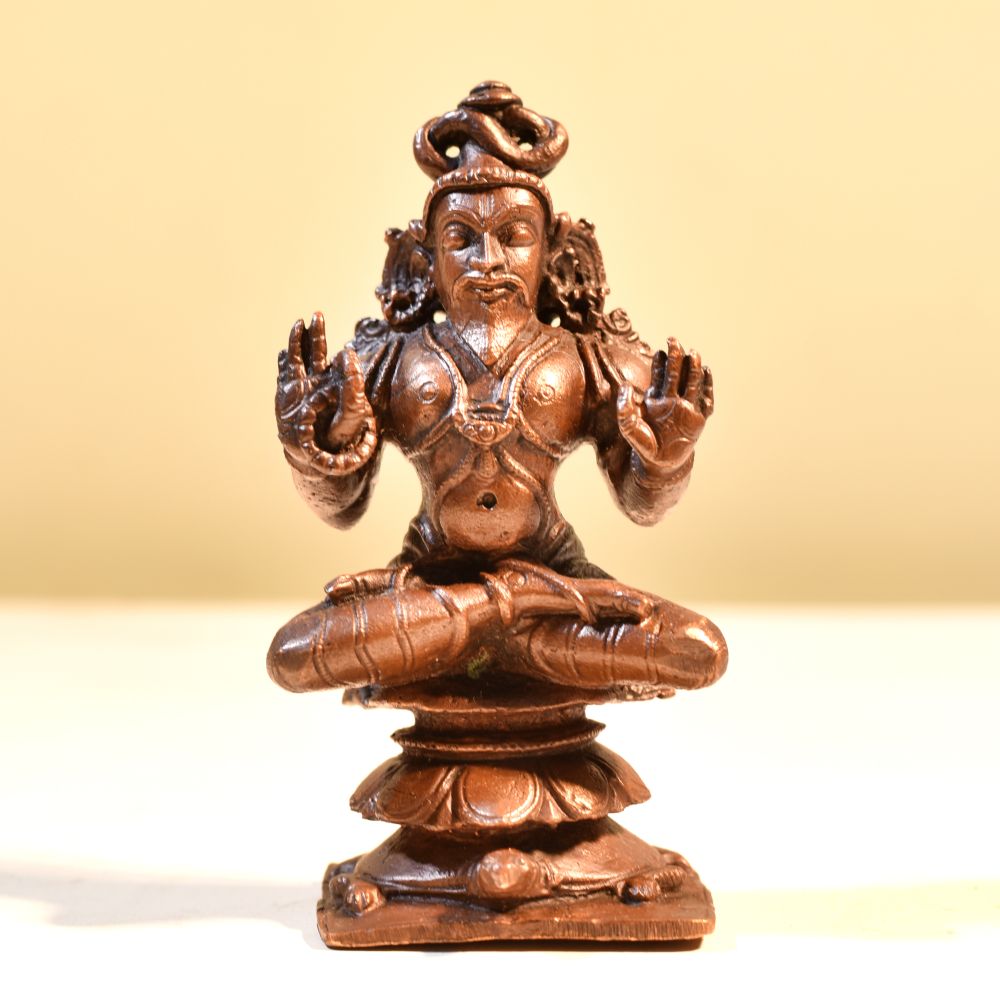 Seated Ved Vyasa Copper Statue for Home Decor