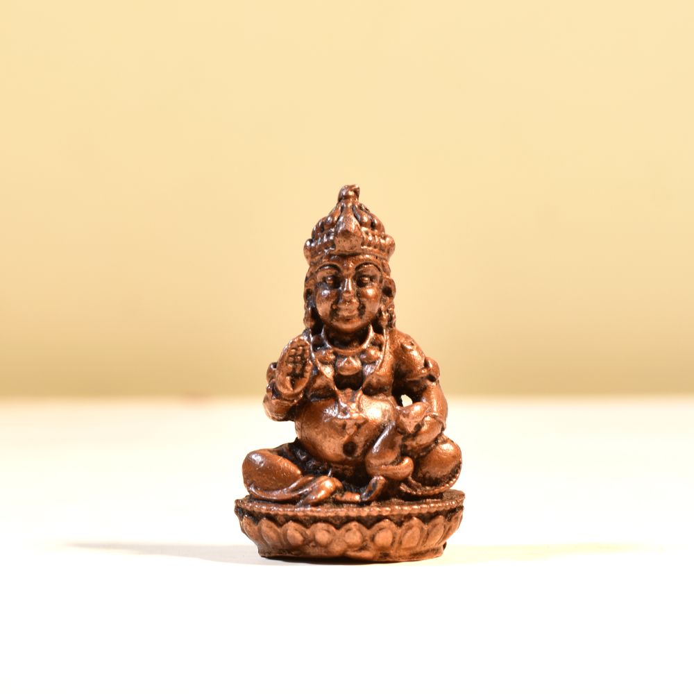Lord Kubera Copper Statue for Home Decoration