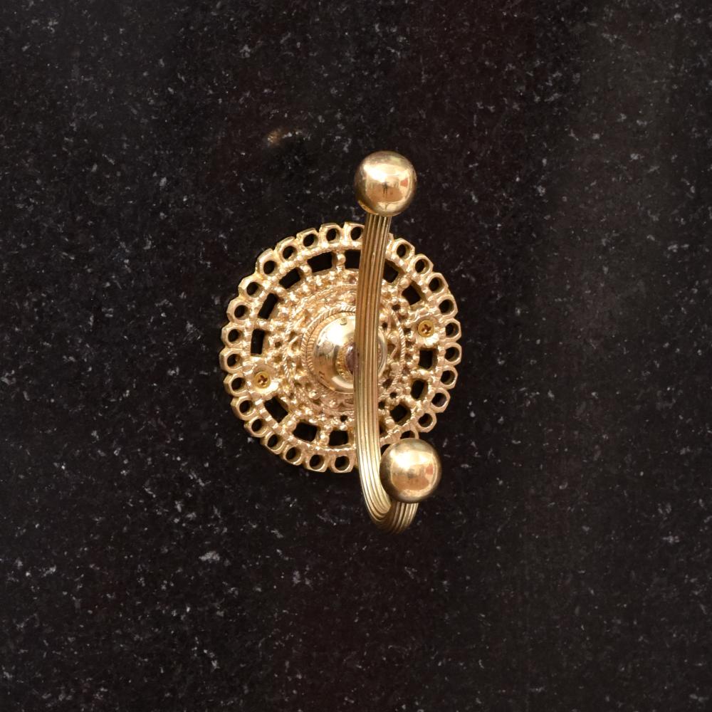 Golden Finish Handmade Brass Hook for Home Decoration