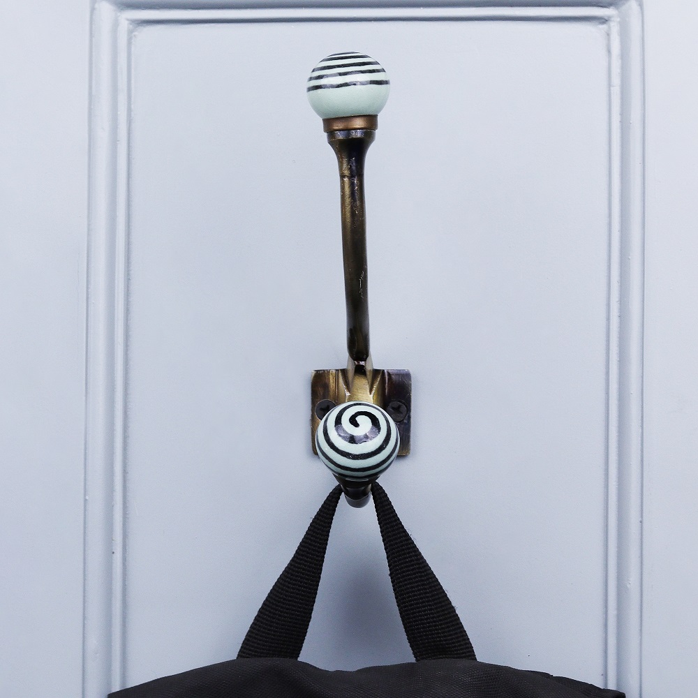 Multicolor Ceramic Iron Heavy Duty Wall Hook 6 Pieces