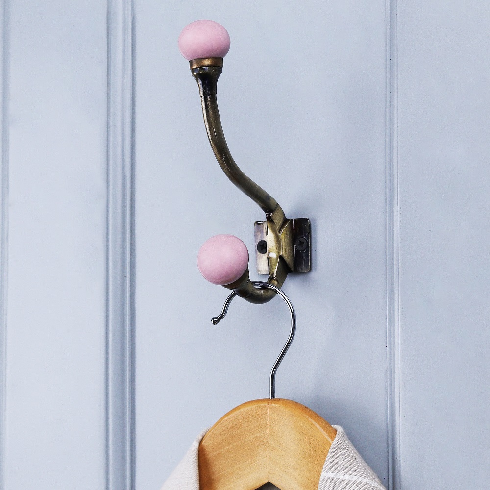 Multicolor Ceramic Iron Heavy Duty Wall Hook 6 Pieces