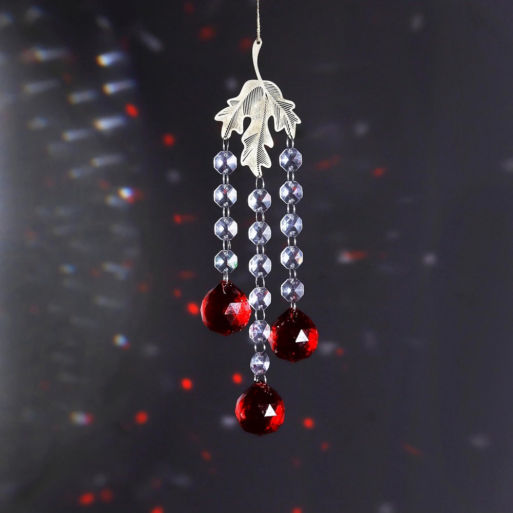 Suncatchers Crystals Ball Red Prism Window Hanging