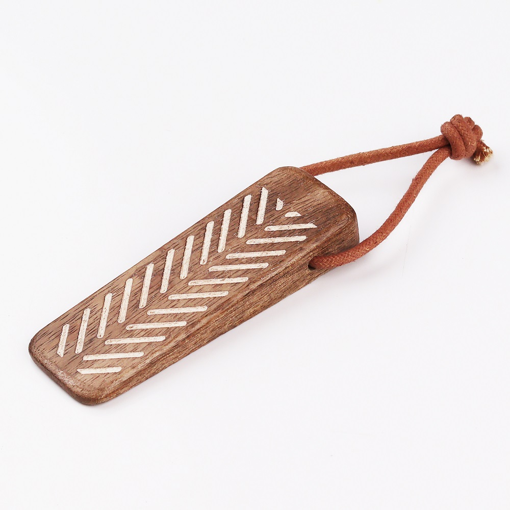 Handmade Decorative Brown Wooden Door Stopper