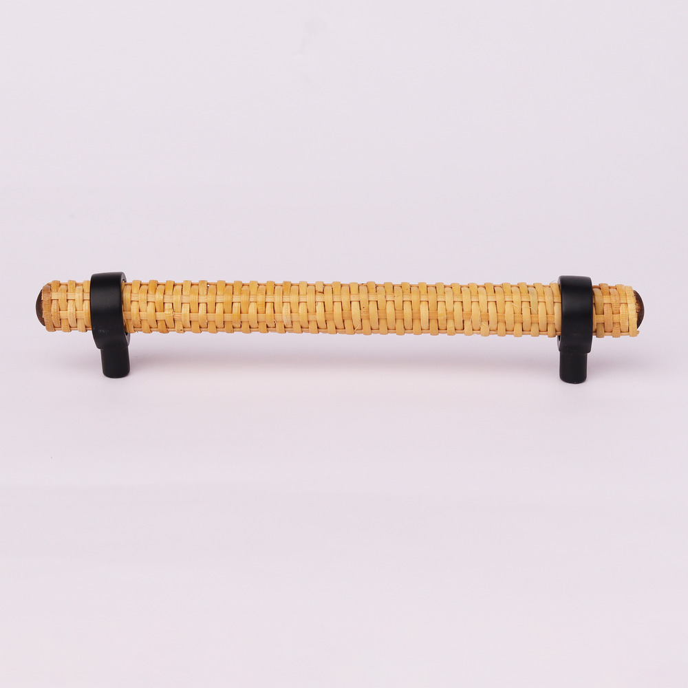 Adjustable Natural Round Rattan Drawer Handles (7 Inch)