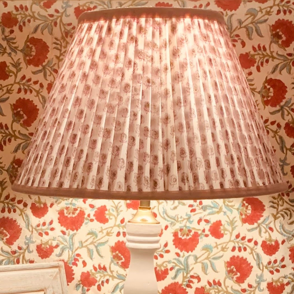 Pink Paisley Empire Lampshade Large Size