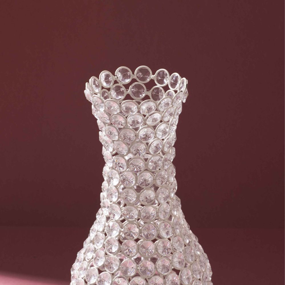 Radiant Crystal Bloom Showpiece (Pristine White)