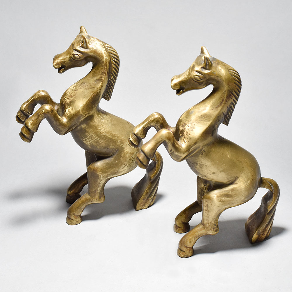 Pair of Standing Horses Figurine - Unique Home Decor