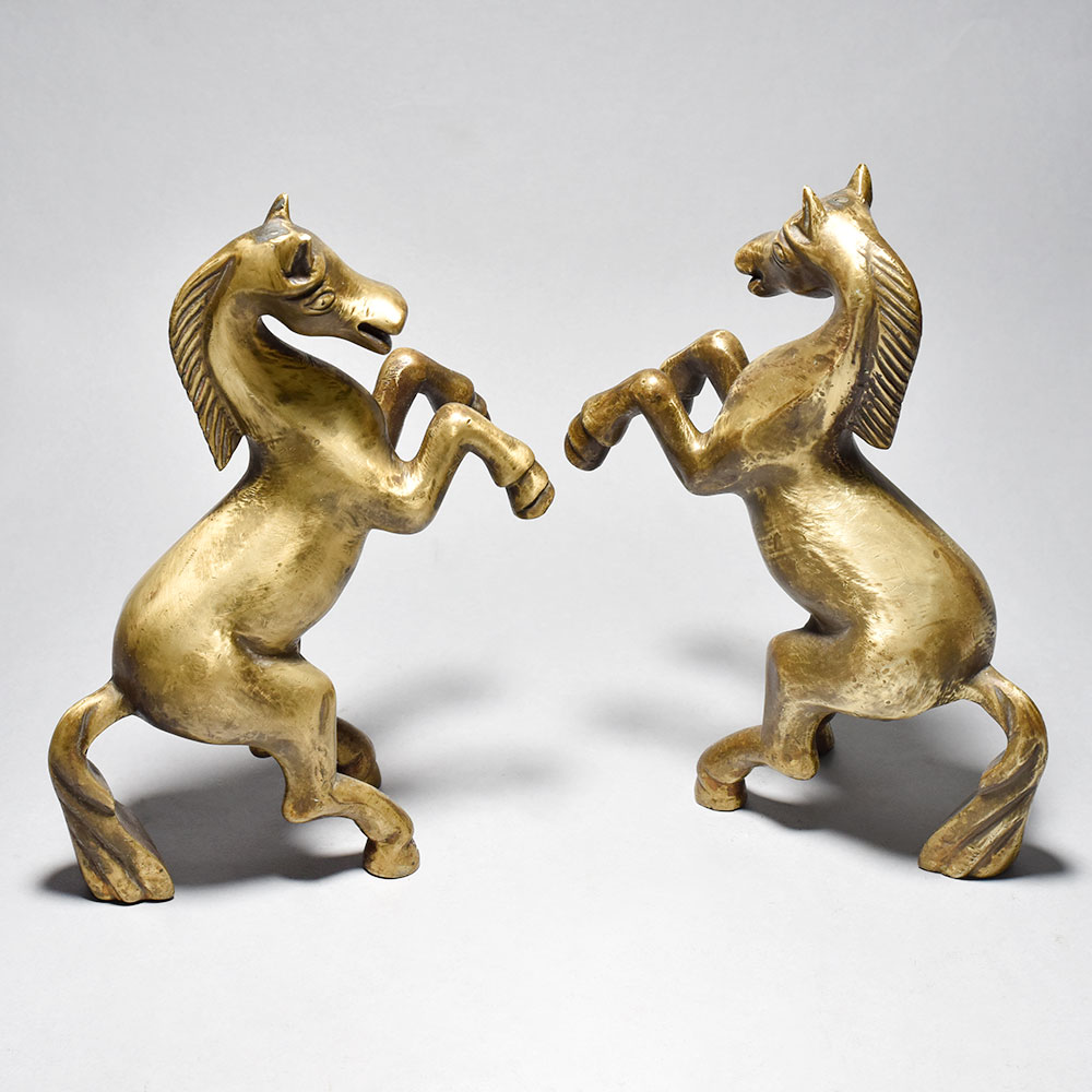 Pair of Standing Horses Figurine - Unique Home Decor