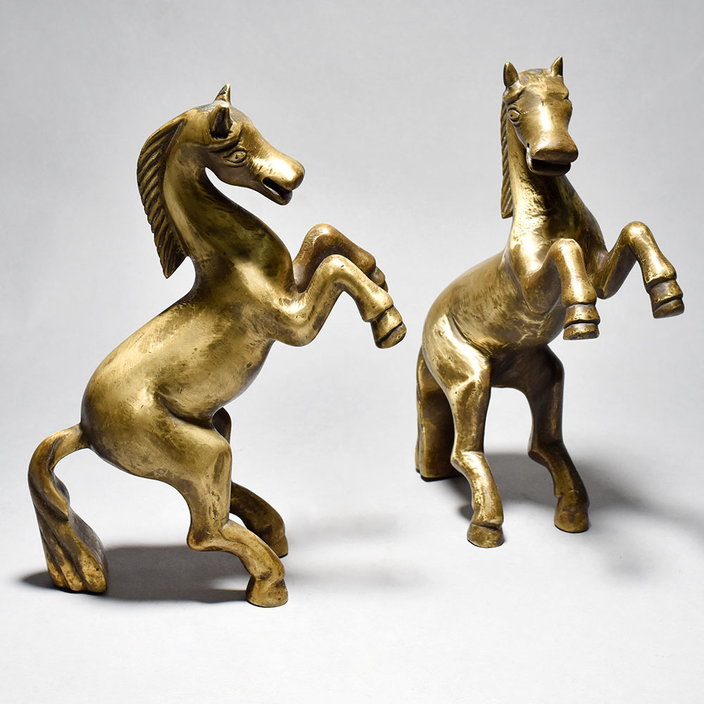 Pair of Standing Horses Figurine - Unique Home Decor