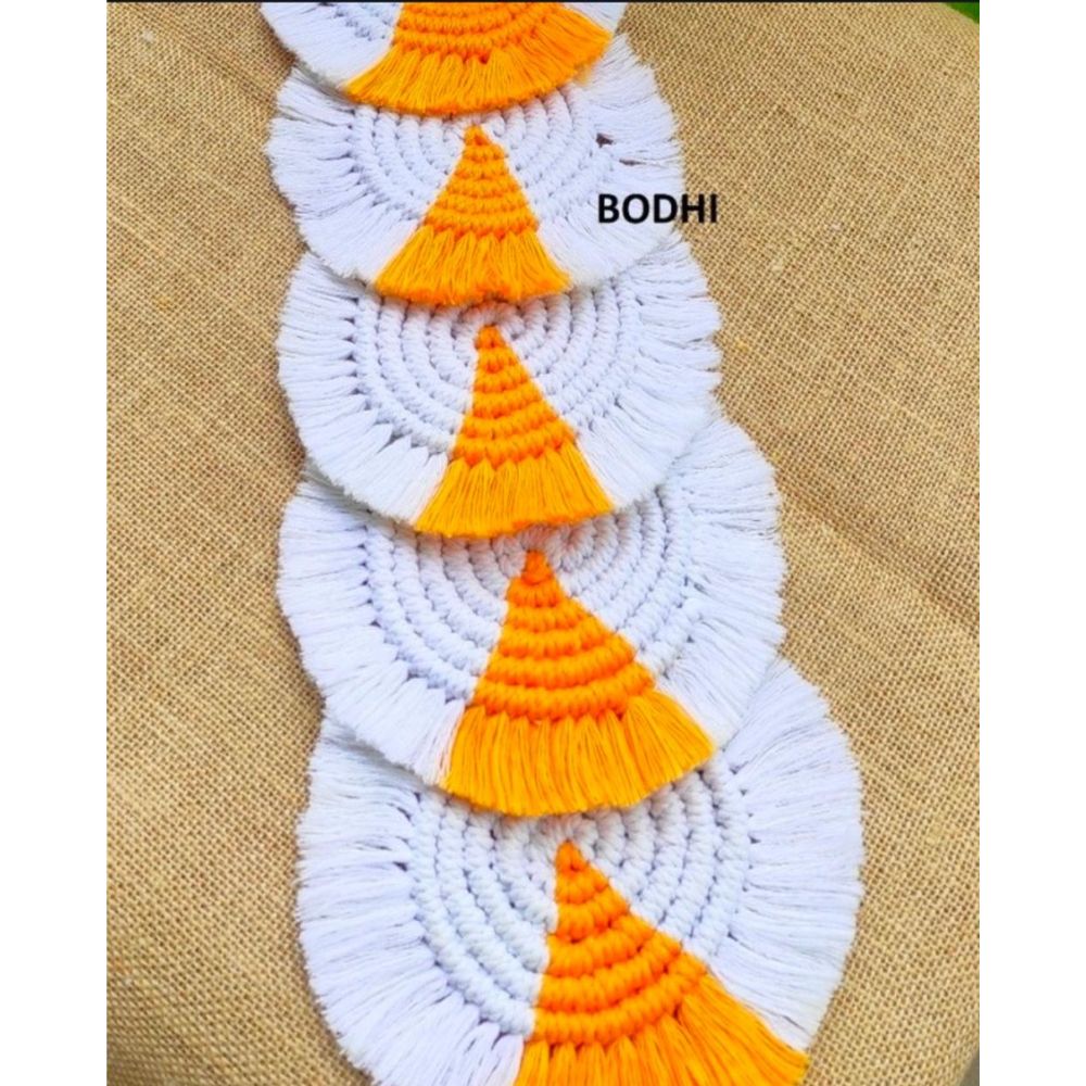 Handwoven Round Cotton Tea Coasters - Set of 6