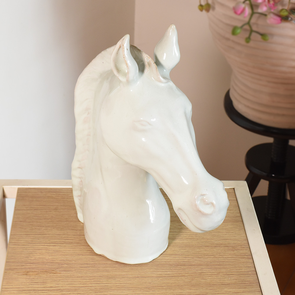 Handmade Ceramic Horse Sculpture by Artist Meena Vohra
