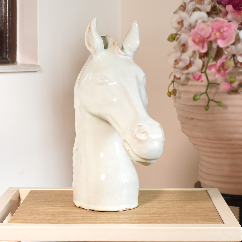 Handmade Ceramic Horse Sculpture by Artist Meena Vohra