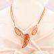 Orange and Gold Beabed Necklace New Beautiful Jewellery 