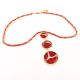 Red Checked Hangings Bead Necklace New Beautiful Jewellery