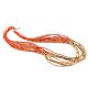 Orange Glitter Layered Necklace New Beautiful Jewellery