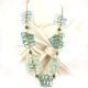 Flowered Turquoise Necklace New Beautiful Jewellery
