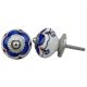 Navy Blue Canterbury Bells Ceramic Knob
